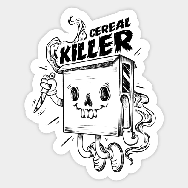 CEREAL KILLER Sticker by WACKYTEEZ